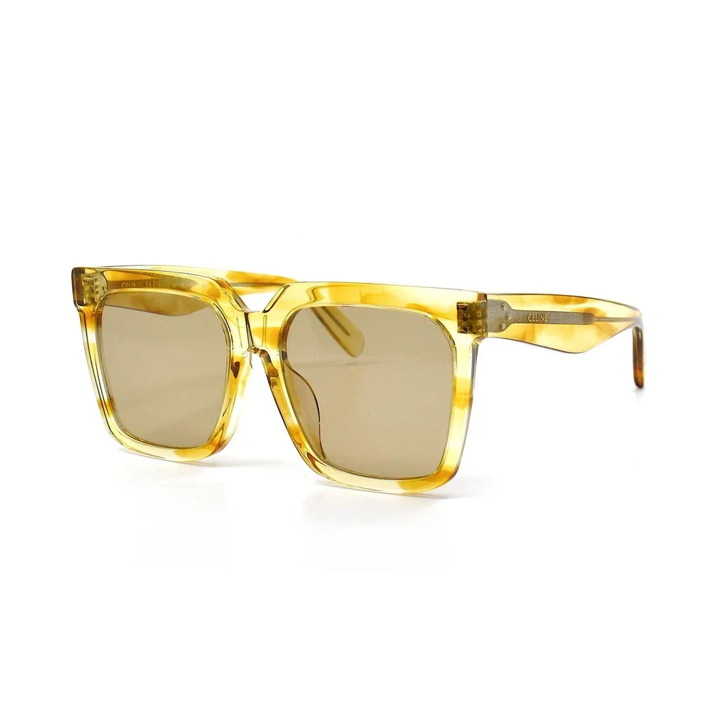 NEW CELINE PARIS CL4055FN 55E STRIPED HONEY HAVANA BROWN AUTHENTIC SUNGL… - Picture 3 of 14